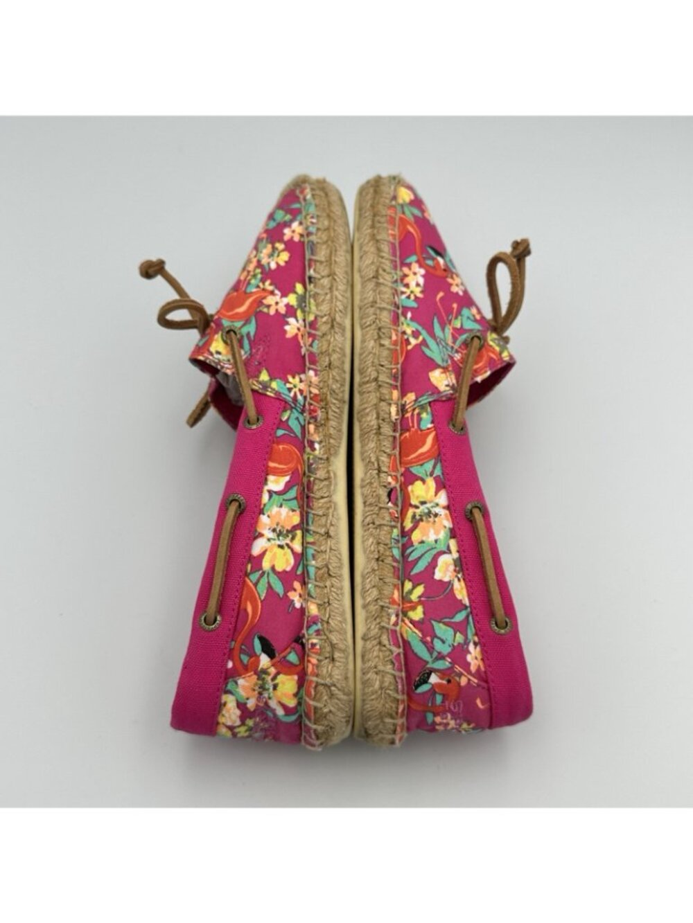 Sperry Espadrilles Women's Size 9 Pink Floral Slip On Flat Shoes Canvas STS93180 - Picture 6 of 10